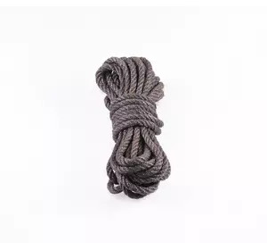 Мотузка для шибарі чорна 6мм/8м, джут, бондаж