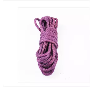 Мотузки для шибарі, фіолетові 6мм/8м, джут, бондаж